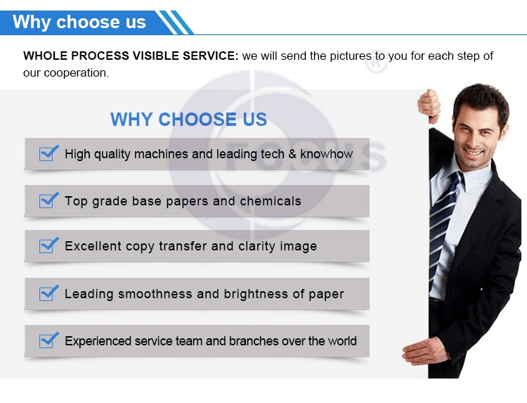 48GSM / 55GSM ورق حراري جامبو رول جيد نعومة السطح 0