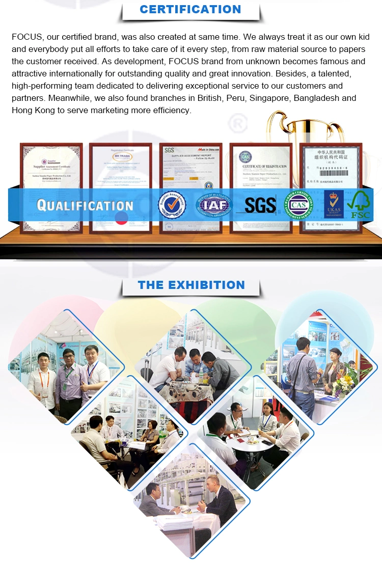 100٪ عذراء لب الخشب الناعم ورق حراري صورة شارب 45GSM 48GSM 55GSM 4