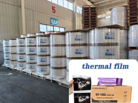 Ultrasound Paper Thermal Film 75um 95um Recyclable Options for Jumbo Rolls Packaging Labels
