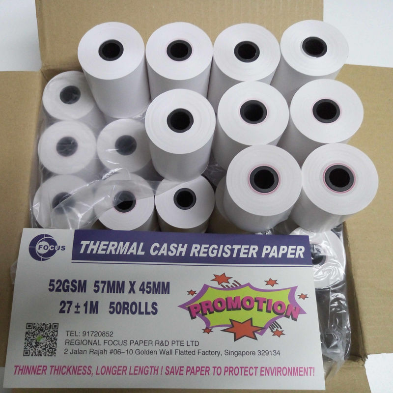 BPA-Free Thermal Paper Roll for POS – Virgin Wood Pulp, High Smoothness & Long Image Retention – Export Quality from China